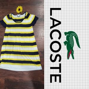 Lacoste Yellow and Navy Striped Dress 🐝